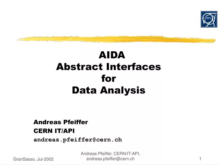 aida abstract interfaces for data analysis