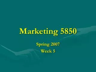 Marketing 5850