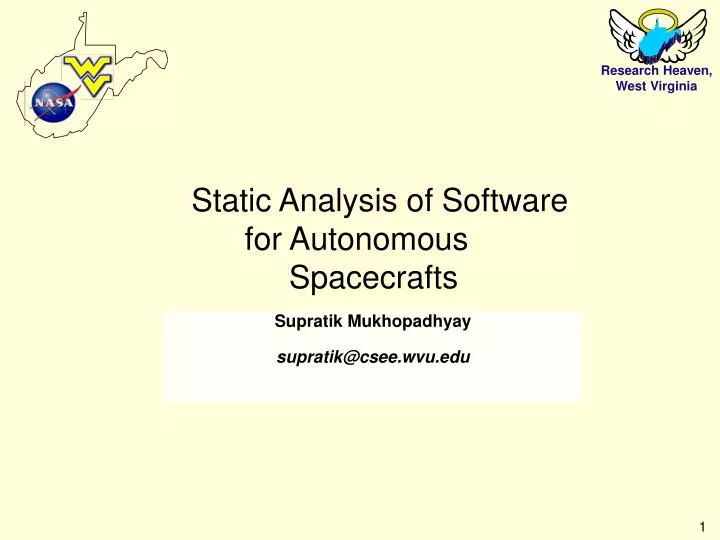 static analysis of software for autonomous spacecrafts