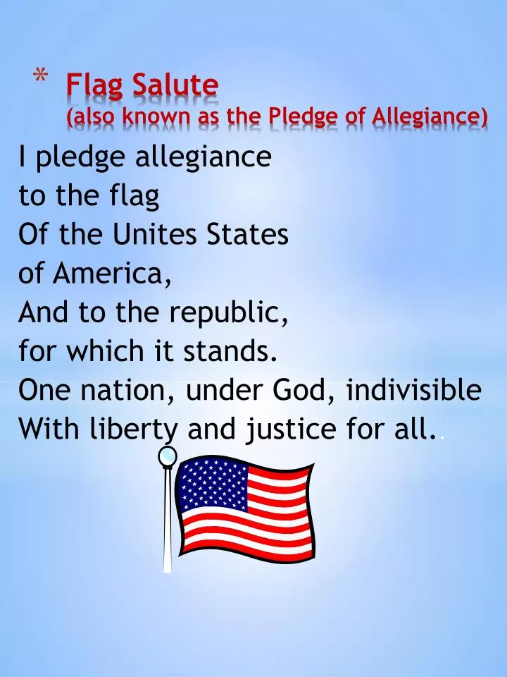 flag salute also known as the pledge of allegiance