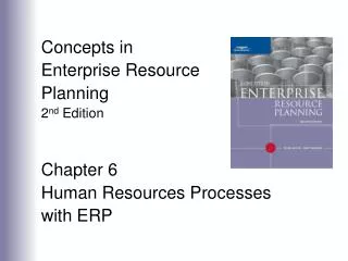 Concepts in Enterprise Resource Planning 2 nd Edition Chapter 6 Human Resources Processes with ERP