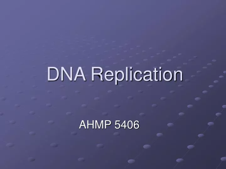 dna replication