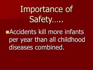 Importance of Safety…..