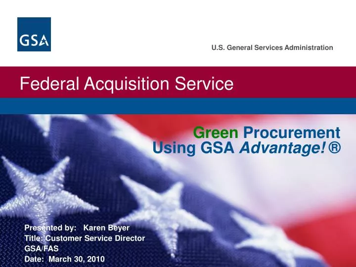 green procurement using gsa advantage