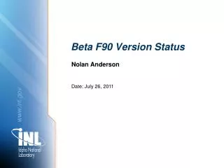 Beta F90 Version Status