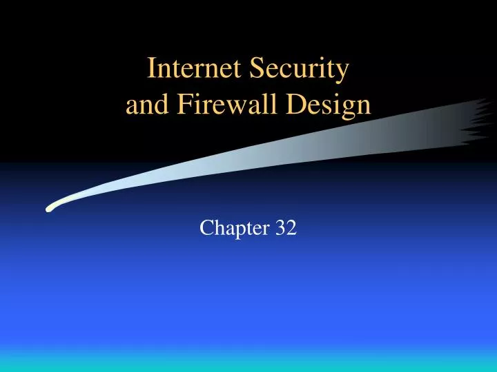 internet security and firewall design