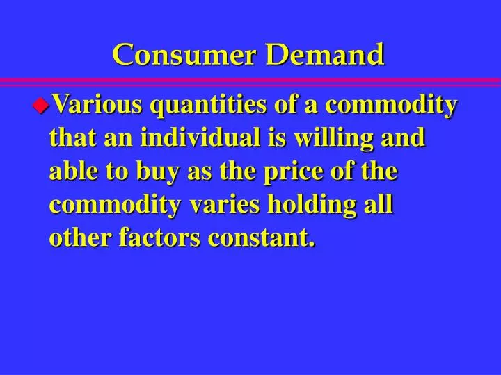 consumer demand