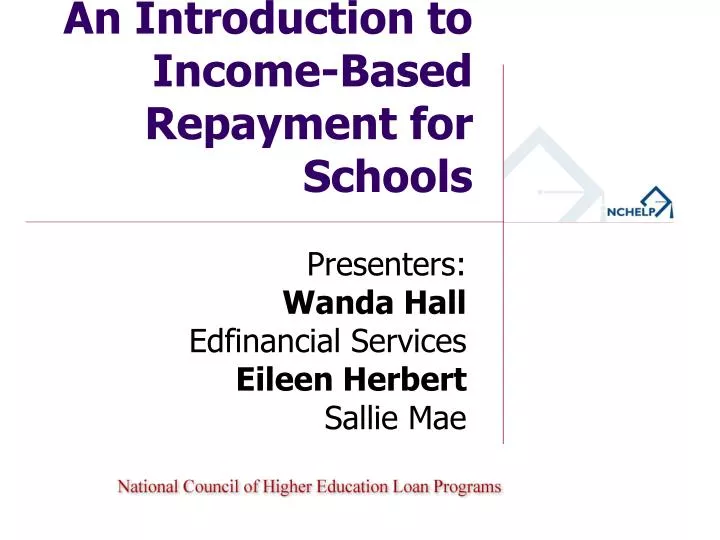 an introduction to income based repayment for schools