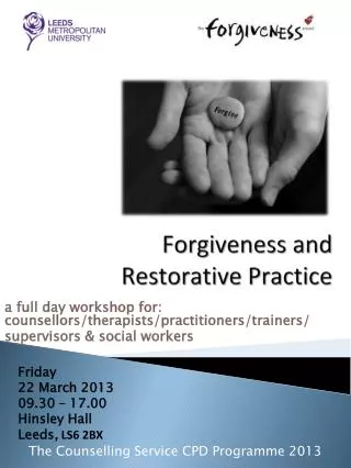 Forgiveness and Restorative Practice
