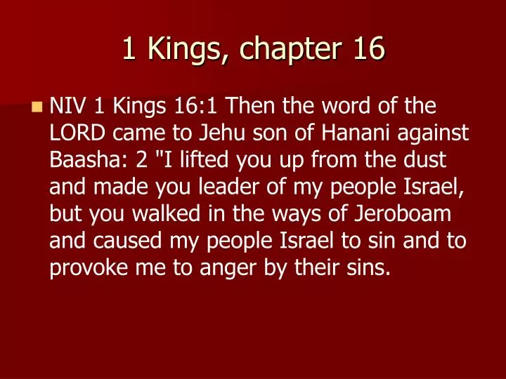 1 kings chapter 16