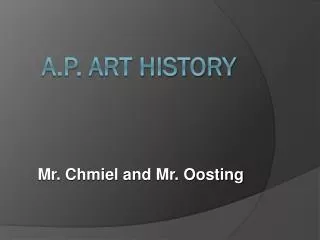 A.P. ART HISTORY