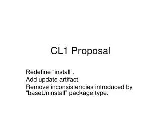 CL1 Proposal