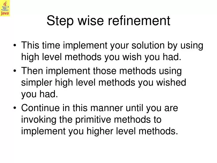 step wise refinement
