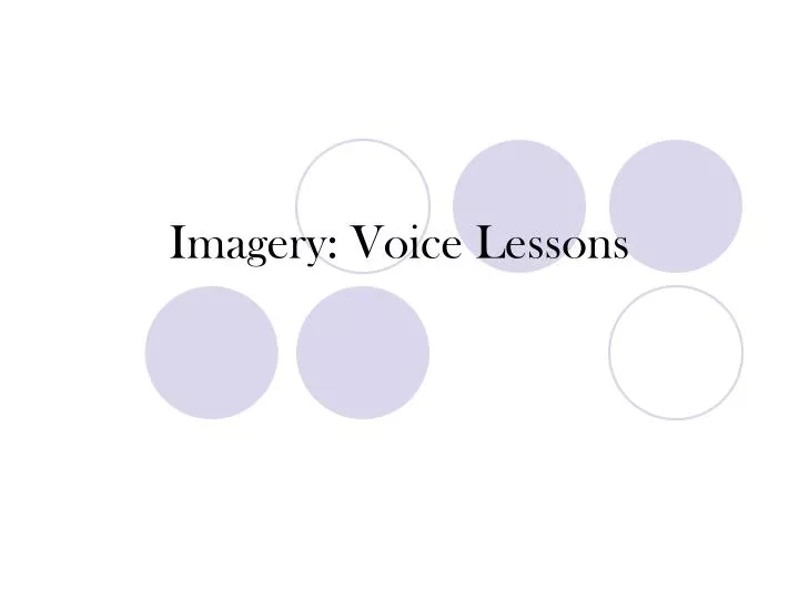 imagery voice lessons