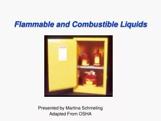 Flammable and Combustible Liquids