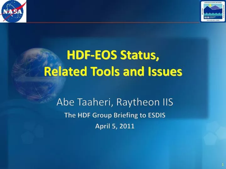 hdf eos status related tools and issues