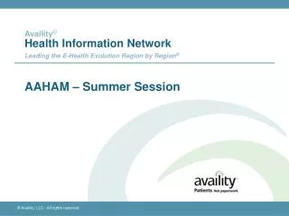 AAHAM – Summer Session