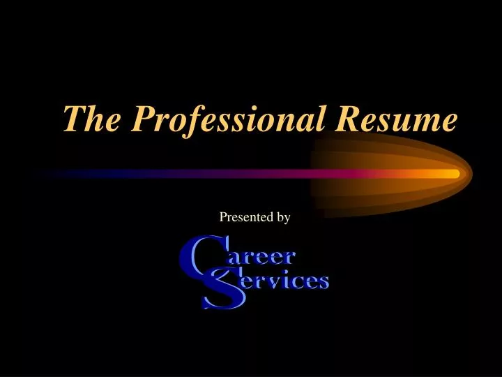 the professional resume