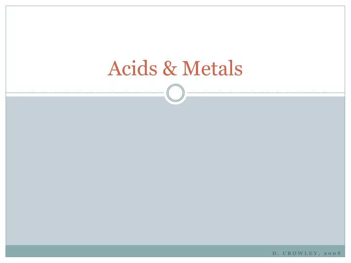 acids metals