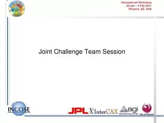 Joint Challenge Team Session