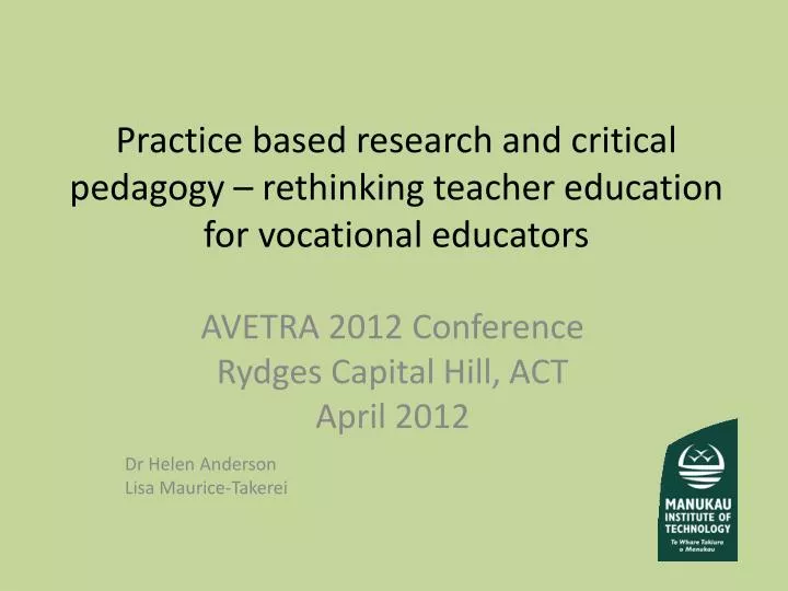 practice based research and critical pedagogy rethinking teacher education for vocational educators