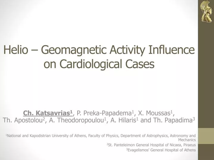helio geomagnetic activity influence on cardiological cases