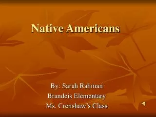 Native Americans