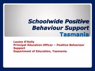 Schoolwide Positive Behaviour Support Tasmania