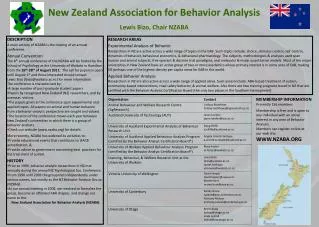 New Zealand Association for Behavior Analysis Lewis Bizo, Chair NZABA