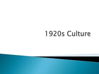 1920s Culture