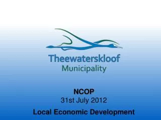 NCOP 31st July 2012 Local Economic Development