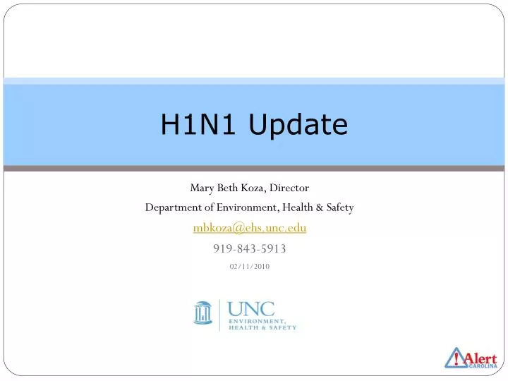 h1n1 update