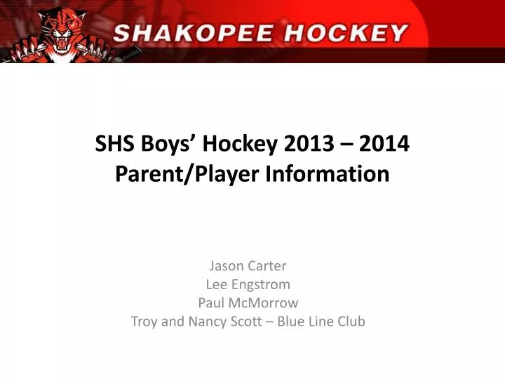 shs boys hockey 2013 2014 parent player information