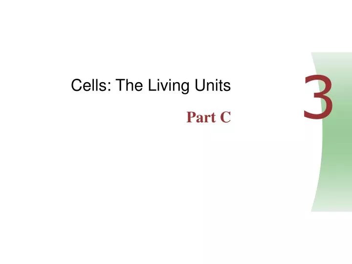 cells the living units part c