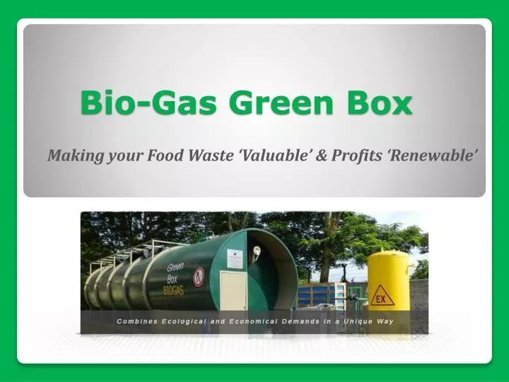bio gas green box