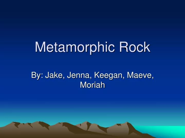 metamorphic rock