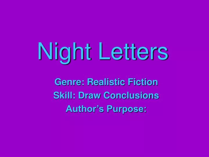 night letters
