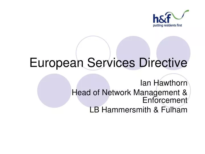 european services directive