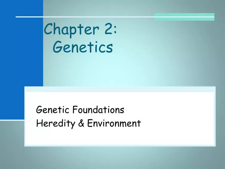 chapter 2 genetics