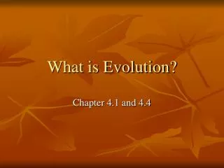 What is Evolution?