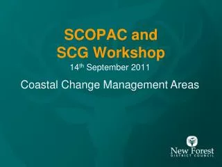 SCOPAC and SCG Workshop