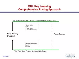 ODI: Key Learning Comprehensive Pricing Approach