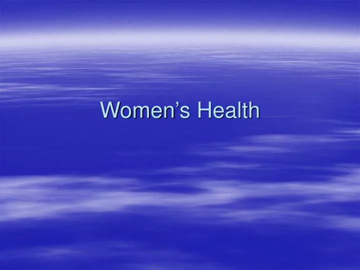 presentation on women's health