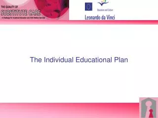 The Individual Educational Plan