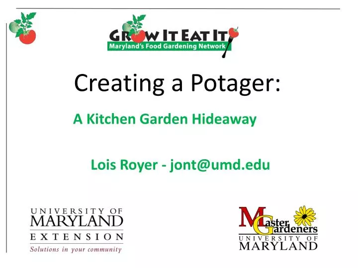 creating a potager