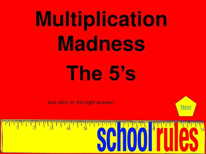 multiplication madness the 5 s