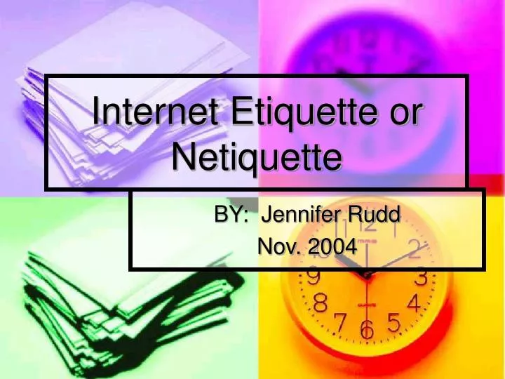 internet etiquette or netiquette