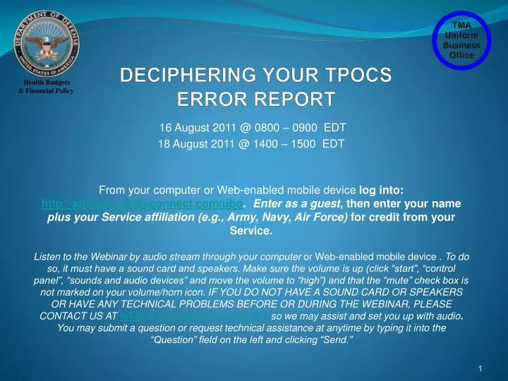 deciphering your tpocs error report