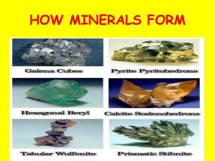 how minerals form