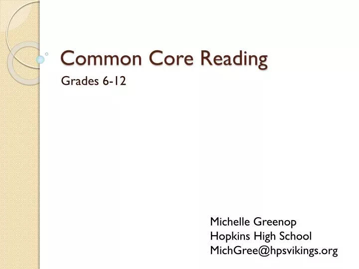 common core reading